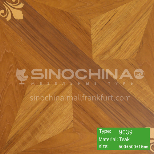15mm multi-layer solid wood art parquet floor 9039